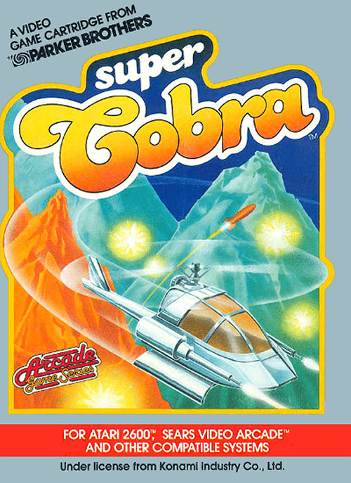 Super Cobra box art for Atari 2600